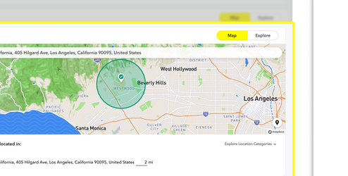 Lokales Targeting mit Snapchat Radius Targeting ermglicht gezielte Ausspielung von Werbung. (Bild: Snapchat)