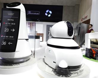 Roboter fr verschiedene Anwendungen waren ein Trend auf der CES 2017 in Las Vegas. (LG Electronics)