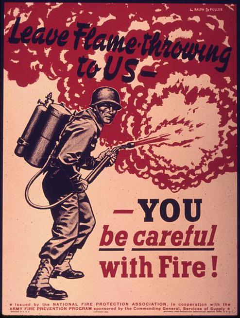 Der Patentkrieg wird zum Spiel mit dem Feuer: Apple riskiert die Eskalation und einen Rckschlag auf das Image bei den Nutzern (Bild: wikicommons / public domain)