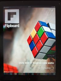 Mit einer Fotoauswahl wird der Nutzer der Flipboard-App begrüßt
