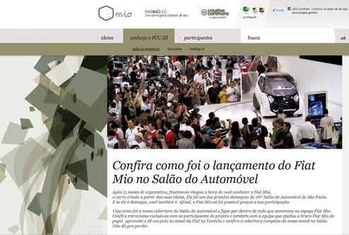 Fr sein Crowdsourcing hat Fiat eine eigene Internetseite als Anlaufstelle geschaffen (Bild:  www.fiatmio.cc)