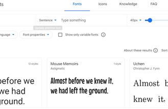 Google Fonts Screenshot (Google/ Screenshot HIghtext)