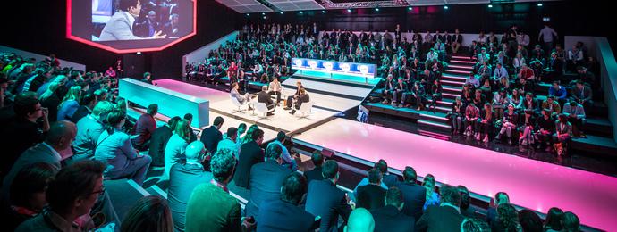 2014 waren Onlinemarketing-Kongresse wie dieser auf der Dmexco beliebter als Konferenzen mit Schwerpunkt E-Commerce. (Bild: 2014 dmexco, Kln)