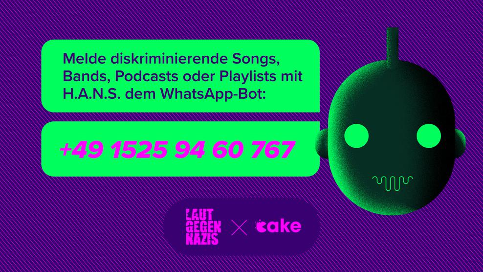 Eine Social-Media-Kampagne stellt den Chatbot vor und sensibilisiert fr das Problem. . (Bild: Laut gegen Nazis)