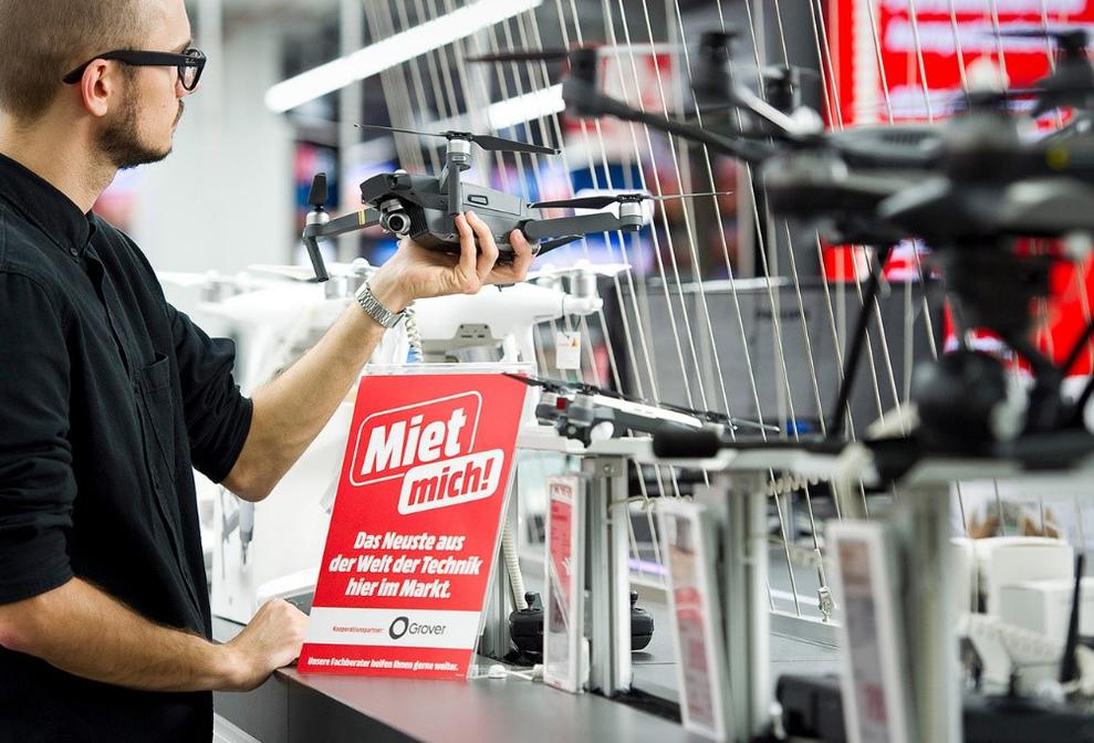 Media-Markt und Grover vermieten nun auch bundesweit in den Filialen des Elektronikhndlers. (Bild: Media-Markt)