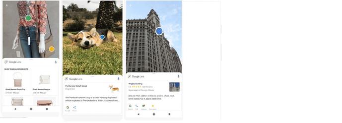 Mode als ECommerce-Anwendung, Identifikation von Tieren/Pflanzen oder Bauwerken als lexikalische Funktionen - hier sieht Google die Einsatzfelder fr seine App Lens. (Bild: Google / Screenshot)