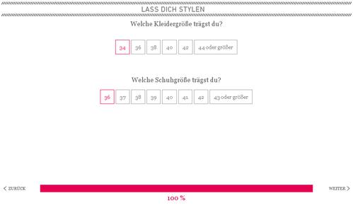 Mystylist erlaubt die Konfiguration eines eigenen Shop-Showrooms (Bild: mystylist.de)