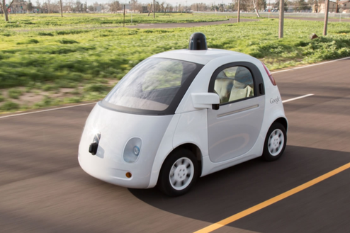 S, gell: Googles selbstfahrendes Auto. (Bild: Google)