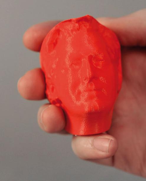 Auf dem 3D-Drucker lsst sich das eigene Konterfei leicht herstellen (Bild: MakerBot)