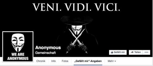 Volksverhetzung im Mantel von Hackern (Bild: Facebook/Screenshot)