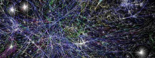 Bei Social Cloud Computing wandert die Intelligenz ins Web - als vernetzte Kapazitten (Bild: The Opte Project / wikipedia)