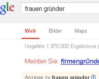 Selbst Google kennt keine weiblichen Grnder. Aus (Google)