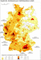 Relative Anzahl der Domains in Deutschland 2001