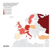 Preview von Europakarte - Anteil der Top-100-Apps (gerankt nach Umsatz), die aus dem eigenen Land stammen