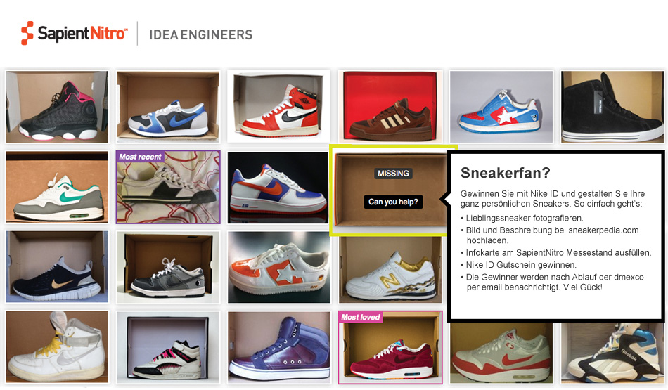SapientNitro | IDEA ENGINEERS :
Sneakerfan? http://www.sneakerpedia.de