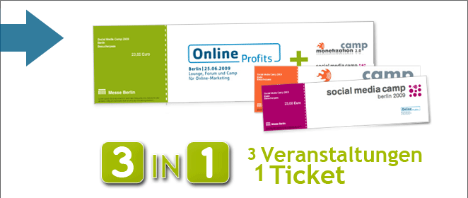3 in 1 - 3 Veranstaltungen, 1 Ticket 3 in 1 - 3 Veranstaltungen, 1 Ticket