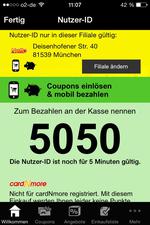 Diesen vierstelligen Code zum Bezahlen erhalten iPhone-Nutzer nun nach einer kurzen Fingerberhrung (Bild: Verena Grndel/HighText Verlag)