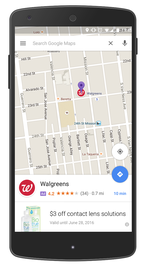 Soll mobiles SEA pushen: Die bezahlten Pins in Google Maps (Bild: Google)