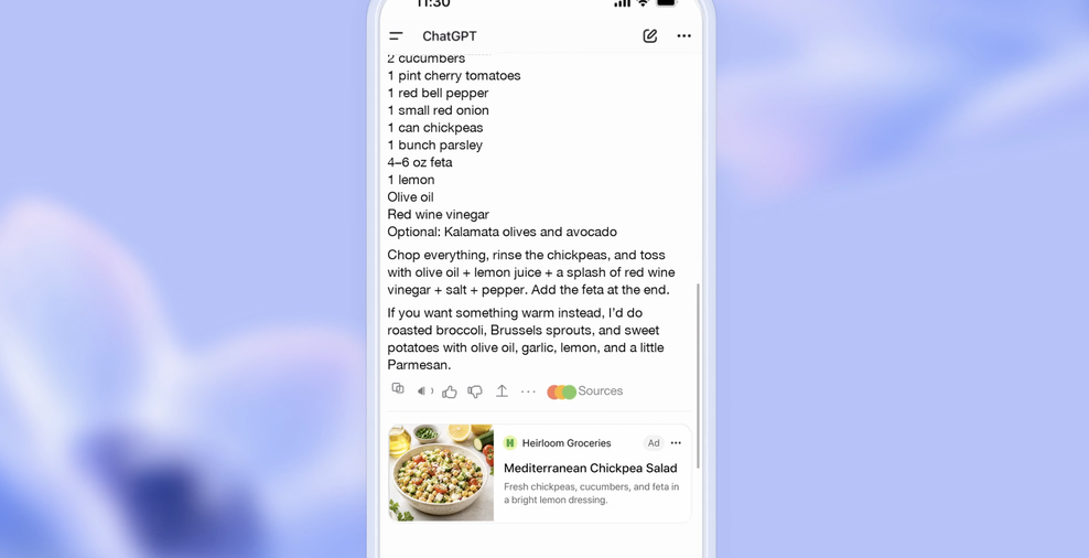 ChatGPT Ad (Bild: OpenAI)