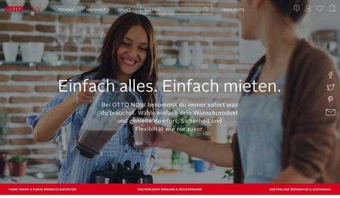 Schon zwei große deutsche Onlinehändler bieten 'mieten statt kaufen' an (Bild: Otto)