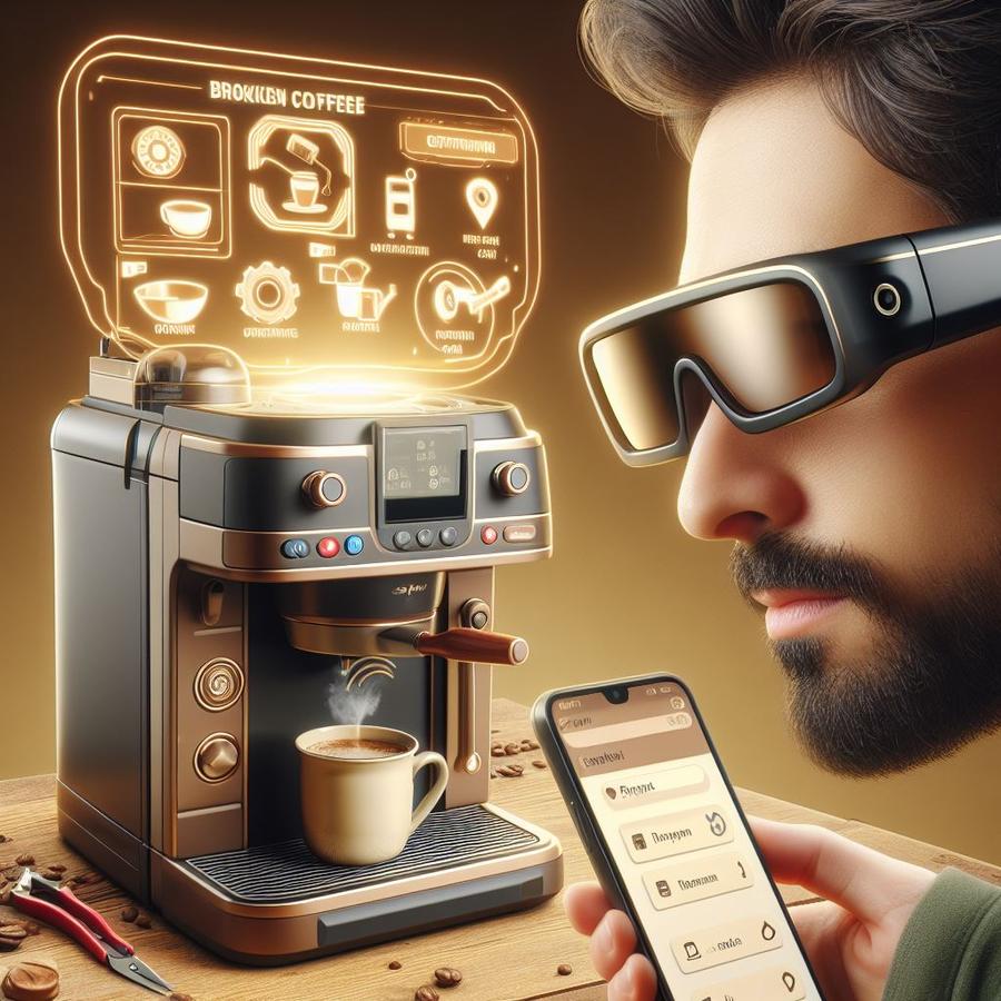 KI erkennt jetzt auch, warum die Kaffeemaschine nicht läuft. (Bild: Bing Image Creator)
