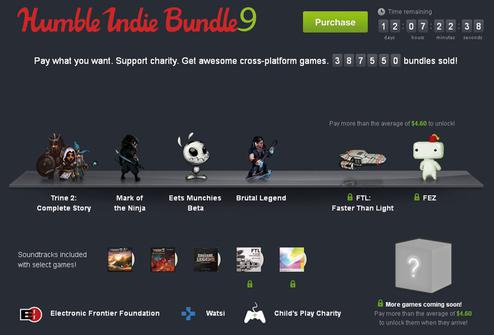 Humble Bundle bietet Gaming-Pakete nach dem Pay-what-you-want-Prinzip an (Bild: www.humblebundle.com)
