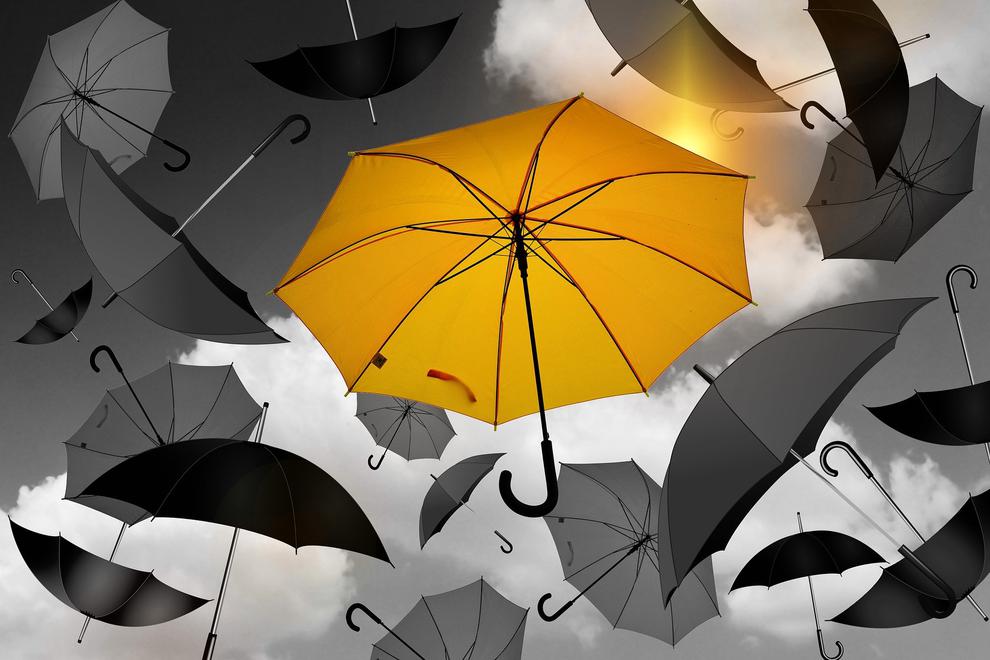 Banker sind die Menschen, die Dir bei Sonnenscheim einen Schirm verleihen, den sie bei Regen wieder zurck haben wollen: Das machen zumindest inzwischen digital. (Bild: Gerd Altmann / Pixabay)