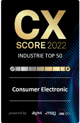Customer Experience (CX)-Score 2022 / Consumer Electronic-Branche Customer Experience (CX)-Score 2022 / Consumer Electronic-Branche