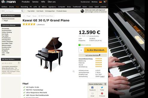 Der Shop des Musikhaus Thomann punktet bei den Kunden mit sehr guten Produktbeschreibungen (Bild: Thomann/HighText)