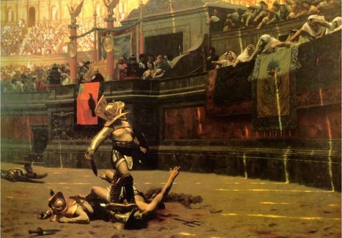  (Bild: Jean Lon Grme: Pollice Verso (1872))