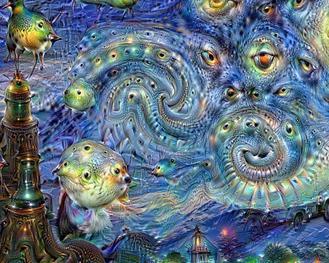 Der Google Deepdream Generator https://deepdreamgenerator.com macht das, was Maler tun: Er erzeugt kreative Bilder. (Google)