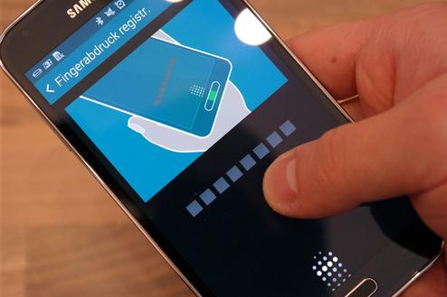 Fingerabdruck statt PIN im Test (Bild: Samsung)
