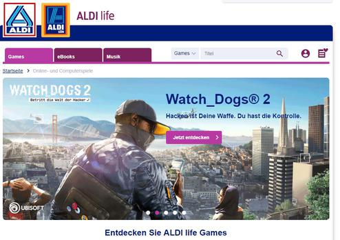 Aldis Downloadplattform AldiLife bietet ber 1.000 Titel an (Bild: AldiLIfe (Screenshot))