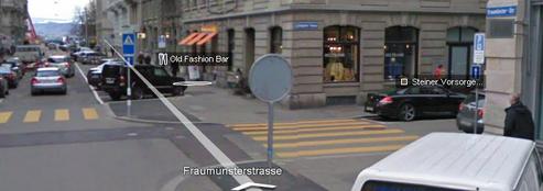  (Bild: Google Streetview aus der Fraumnsterstrasse in Zrich)