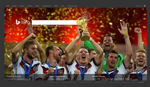 Auch Bing zeigt nun nicht mehr alle Suchergebnisse an. (Bild: Bing/HighText Verlag)