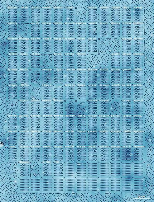 Ein Kilobyte des extrem kleinen Delfter Datenspeichers (Bild: TU Delft)