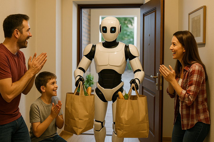 Haushaltsroboter wird es leider noch lange nicht geben, aber im Hintergrund werden KI-Agenten uns schon bald eine ganze Menge Arbeit abnehmen. (ChatGPT/Sebastian Halm)