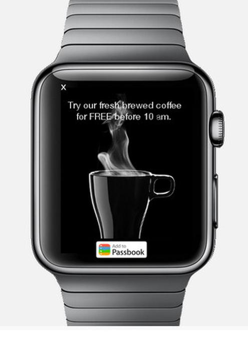 Werbung soll auch auf Apples Smartwatch Einzug halten (Bild: TapSense)