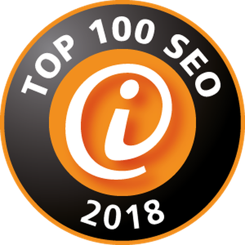 Nur Agenturen in der Liste dürfen dieses Siegel tragen: SEO Top 100 2018 (Bild: HighText iBusiness)