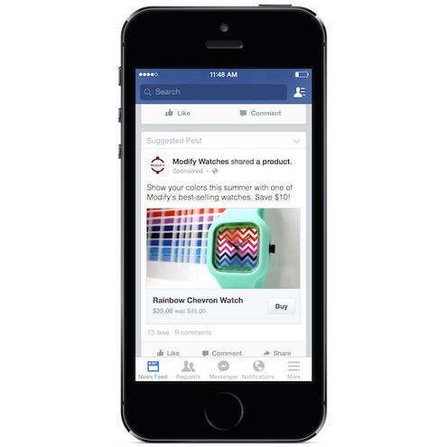 Neu bei Facebook: der Kauf-Button (Bild: Facebook)