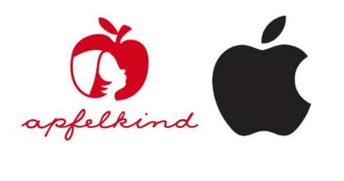 Die Logos sehen nach Ansicht der Apple-Juristen einander zum Verwechseln hnlich (Bild: Apfelkind/Apple)