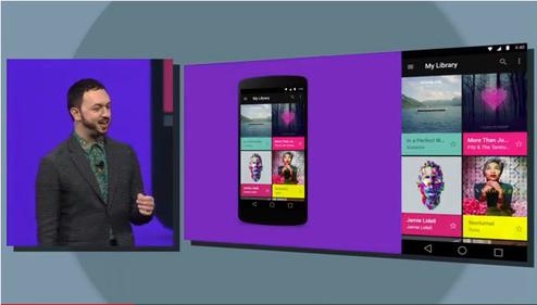 Google-Design-Chef Matias Duarte prstentiert das neue Material-Design von Android L (Bild: www.youtube.de)