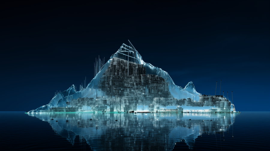 Künstliche Intelligenz in Unternehmen: Noch ist nur die Spitze des Eisbergs zu erahnen (Midjourney/jg)