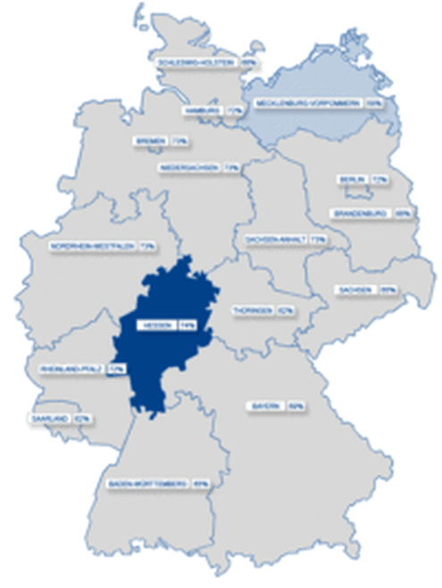 Hessen fhrt im Social Media Ranking (Bild: Faktenkontor, IMWF, Toluna)