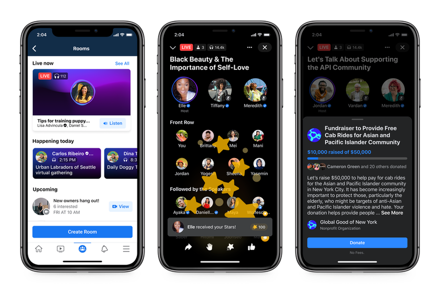 Facebooks Live Audio Rooms (Facebook)