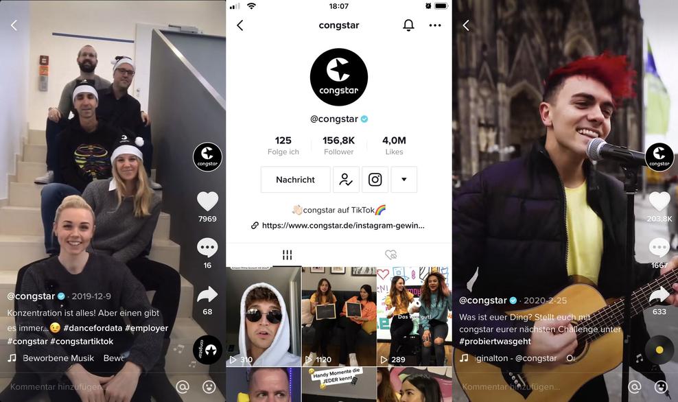 Congstar ist mit Toktok-Videos erfolgreich. Wie, das verraten wir im Videopodcast (Bild: Congstar/TikTok)