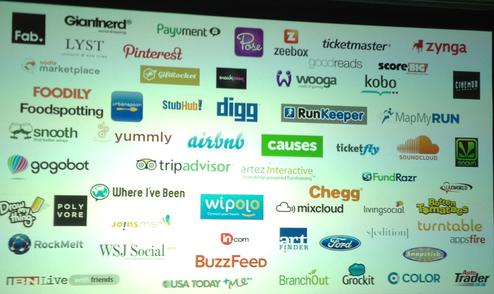 Partnerübersicht der Facebook 'Open Graph Apps'-Initiative (Bild: Techcrunch)