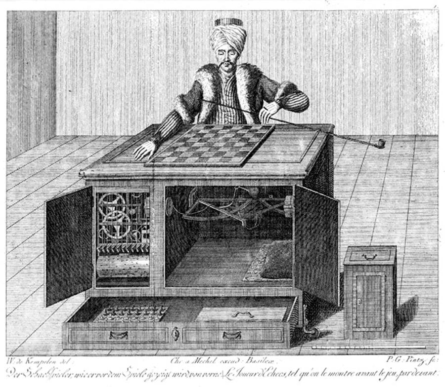 Der 'Schachtürke' von 1769 -  der Traum von lernenden Maschinen ist alt (Wikipedia)