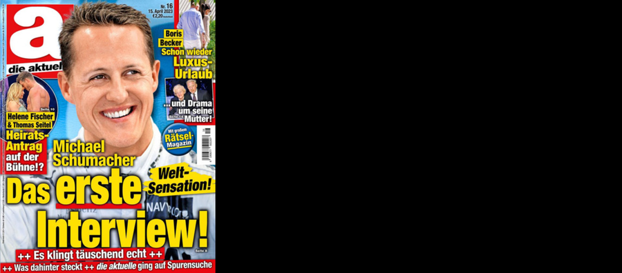 Aufmacher mit dem Titel zum Fake-Interview (Bild: Die Aktuelle/Screenshot)