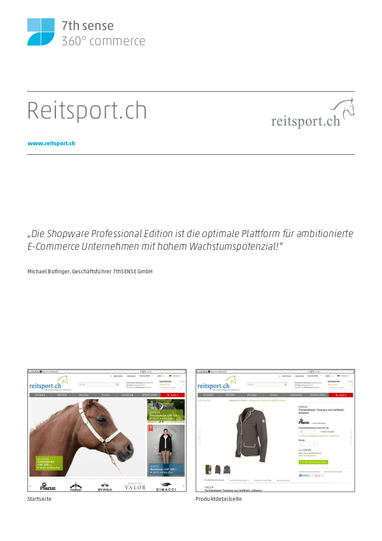 Titel von Case Study Reitsport.ch - Shopware PE
